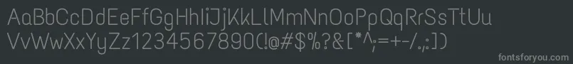 TextmeoneRegular Font – Gray Fonts on Black Background