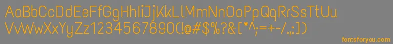 TextmeoneRegular Font – Orange Fonts on Gray Background