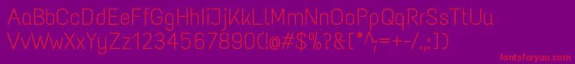 Police TextmeoneRegular – polices rouges sur fond violet