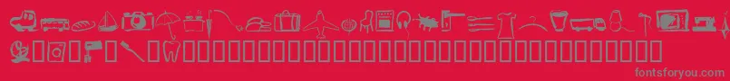 Pinxitprivatell Font – Gray Fonts on Red Background