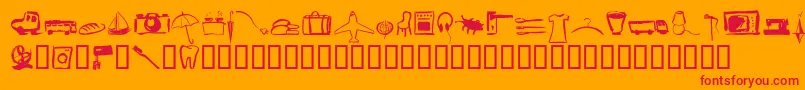 Pinxitprivatell Font – Red Fonts on Orange Background