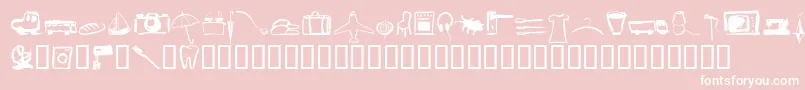 Pinxitprivatell Font – White Fonts on Pink Background