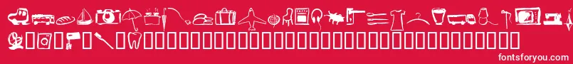 Pinxitprivatell Font – White Fonts on Red Background