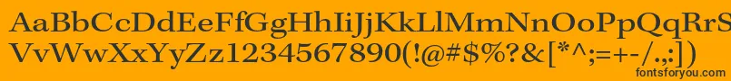 KeplerstdExt Font – Black Fonts on Orange Background