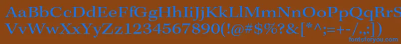 KeplerstdExt Font – Blue Fonts on Brown Background