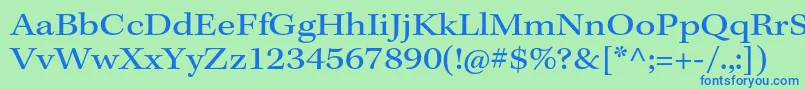 KeplerstdExt Font – Blue Fonts on Green Background