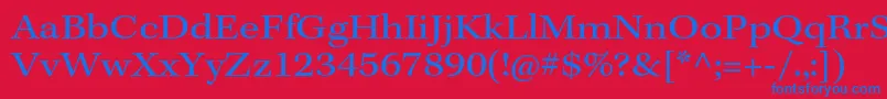 フォントKeplerstdExt – 赤い背景に青い文字