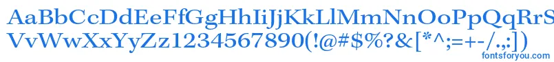 フォントKeplerstdExt – 白い背景に青い文字