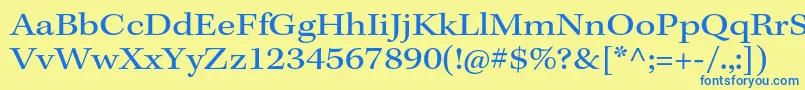KeplerstdExt Font – Blue Fonts on Yellow Background