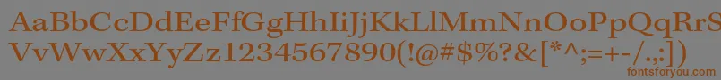 KeplerstdExt Font – Brown Fonts on Gray Background