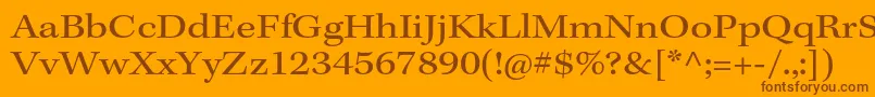 KeplerstdExt Font – Brown Fonts on Orange Background