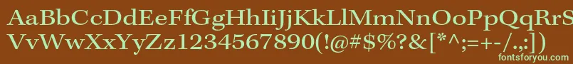 KeplerstdExt Font – Green Fonts on Brown Background