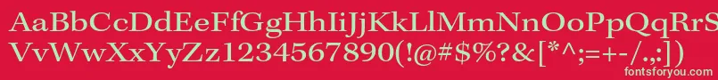 KeplerstdExt Font – Green Fonts on Red Background