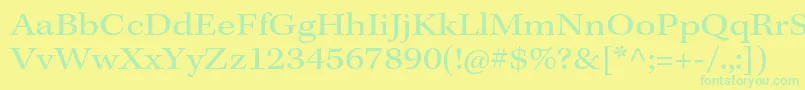 KeplerstdExt Font – Green Fonts on Yellow Background