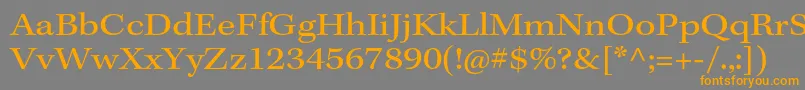 KeplerstdExt-Schriftart – Orangefarbene Schriften auf grauem Hintergrund