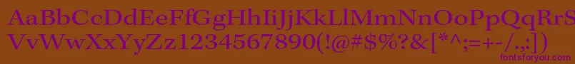 KeplerstdExt Font – Purple Fonts on Brown Background