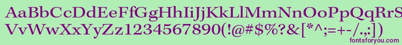 KeplerstdExt Font – Purple Fonts on Green Background