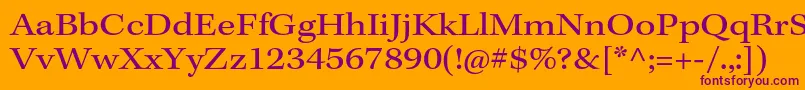 KeplerstdExt Font – Purple Fonts on Orange Background