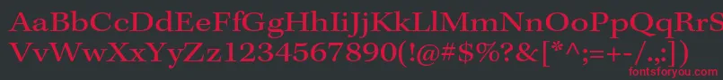 KeplerstdExt Font – Red Fonts on Black Background