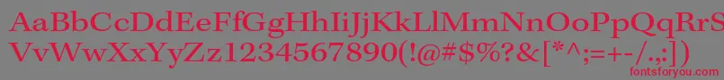 KeplerstdExt Font – Red Fonts on Gray Background