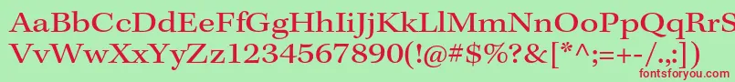 KeplerstdExt Font – Red Fonts on Green Background