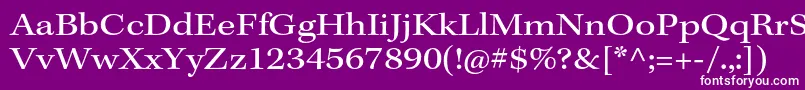 フォントKeplerstdExt – 紫の背景に白い文字