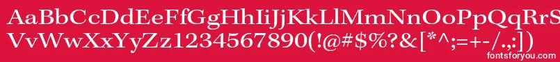KeplerstdExt Font – White Fonts on Red Background