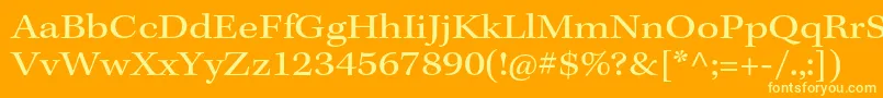 KeplerstdExt Font – Yellow Fonts on Orange Background