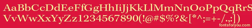 KeplerstdExt Font – Yellow Fonts on Red Background