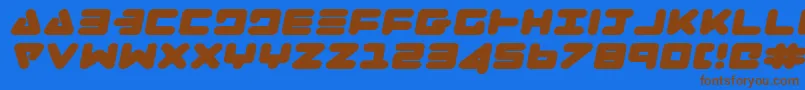 Zealotei Font – Brown Fonts on Blue Background