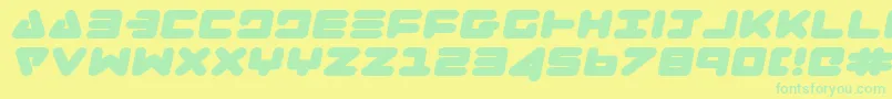 Więcej informacji o czcionce Zealotei Czcionka Zealotei – zielone czcionki na żółtym tle