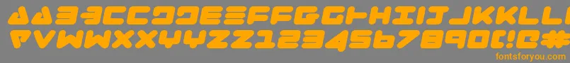 Zealotei Font – Orange Fonts on Gray Background