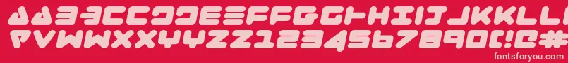 Police Zealotei – polices roses sur fond rouge