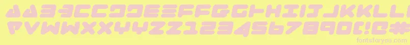 Zealotei-fontti – vaaleanpunaiset fontit keltaisella taustalla