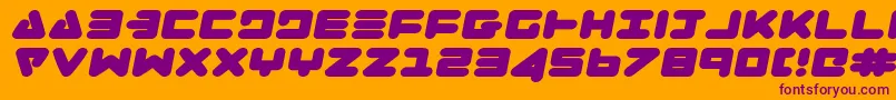 Zealotei Font – Purple Fonts on Orange Background