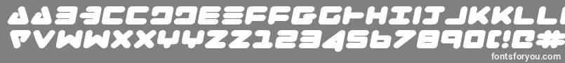 Zealotei-Schriftart – Weiße Schriften auf grauem Hintergrund