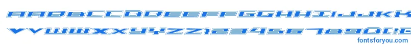 TriremeAcademyItalic Font – Blue Fonts on White Background