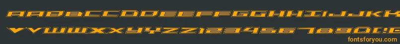 TriremeAcademyItalic Font – Orange Fonts on Black Background