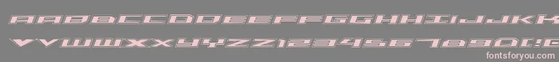 TriremeAcademyItalic-fontti – vaaleanpunaiset fontit harmaalla taustalla