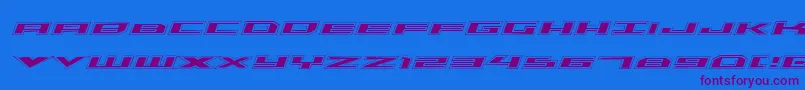 Шрифт TriremeAcademyItalic – фиолетовые шрифты на синем фоне
