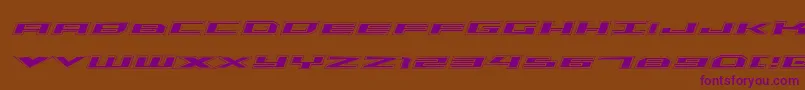 フォントTriremeAcademyItalic – 紫色のフォント、茶色の背景