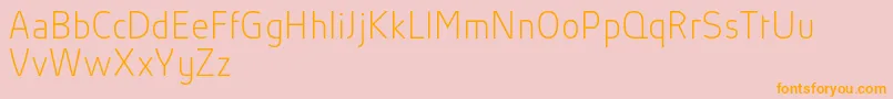 AbsolutProThinReduced Font – Orange Fonts on Pink Background