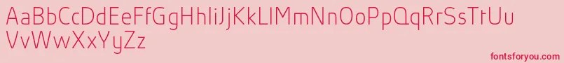 AbsolutProThinReduced Font – Red Fonts on Pink Background