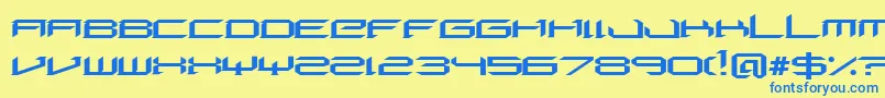 DigeriaNormal Font – Blue Fonts on Yellow Background