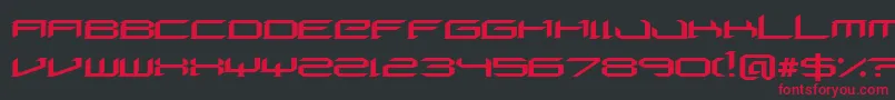 フォントDigeriaNormal – 黒い背景に赤い文字