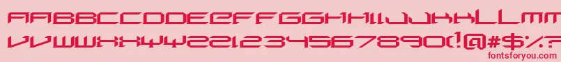 Fonte DigeriaNormal – fontes vermelhas em um fundo rosa