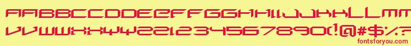 DigeriaNormal Font – Red Fonts on Yellow Background