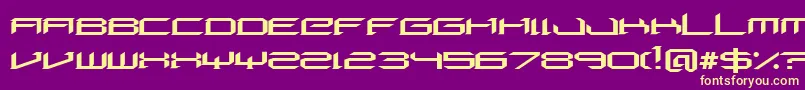 DigeriaNormal Font – Yellow Fonts on Purple Background