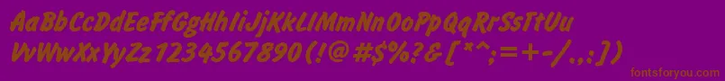 Шрифт InformcBold – коричневые шрифты на фиолетовом фоне