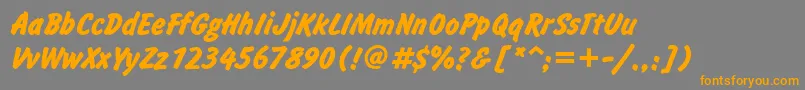 InformcBold Font – Orange Fonts on Gray Background